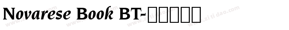 Novarese Book BT字体转换
